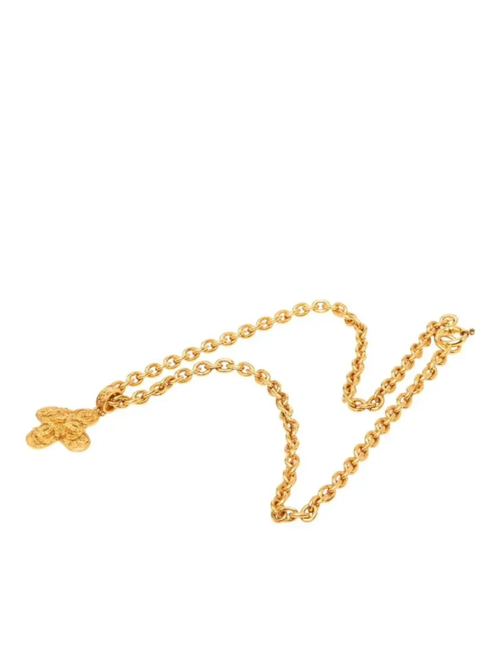 Chanel Cc Logo Chain Pendant Necklace #327477C12B